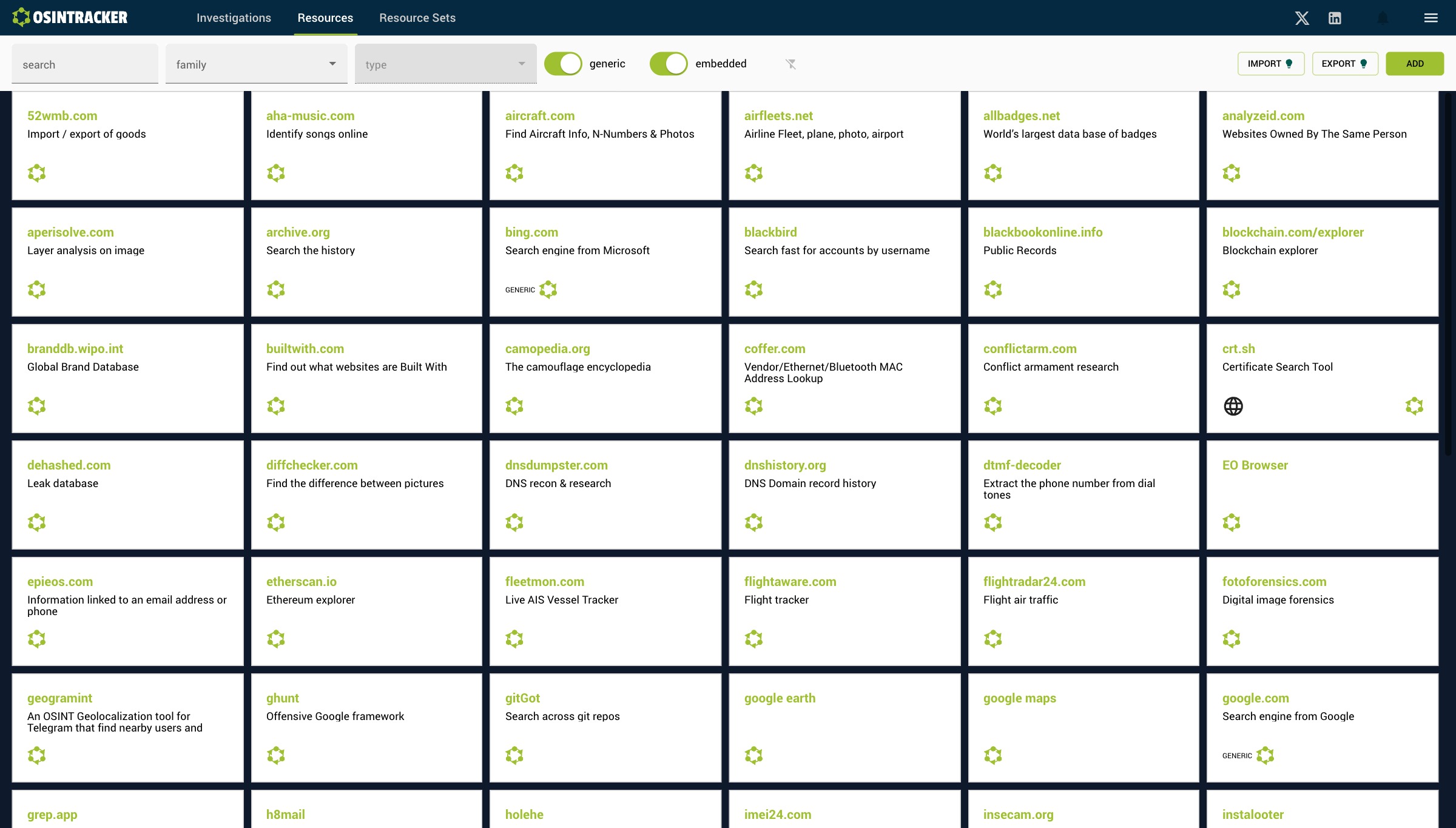 Votre boîte à outils OSINT, organisée